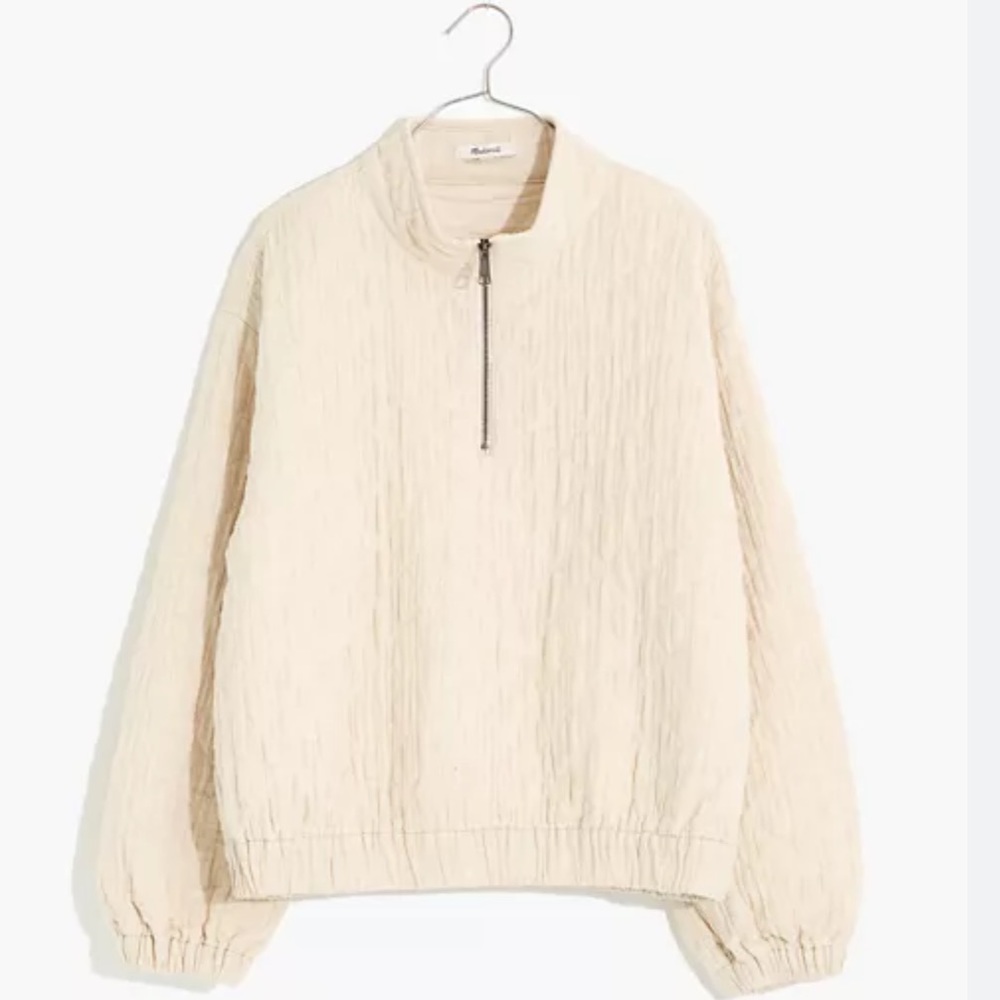 NWT Madewell Diamond Jacquard Half-Zip Sweater - Picture 14 of 14
